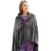 Office Wearable USB Electric Heated Blanket Washable Body Warmer Blanket Home 5v 3 Heated Level Throw Blanket 9 Heated Areas