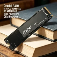 Crucial P310 1TB/2TB M.2 2280 PCIe 4.0 NVMe SSD, 3D NAND, 7100MB/s Max Speed, OEM Internal Drive for Laptop & Desktop