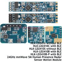 10pcs/1pc HLK-LD2410B LD2410C LD2410 LD2410S High Sensitivity 24G Human Presence Statu Radar Heartbeat Detection Sensor Module