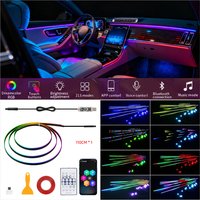 USB 5V APP Control Car Ambient Lights for Tesla Model For 110/140CM Car LED Acrylic Light Strip RGB Symphony Atmosphere LED 2812