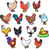 9/14Pcs Animal Chicken Shoes Charms Cartoon Clog Sandal Garden Shoe Decoration Accessorie Buckles Kids Party Gifts