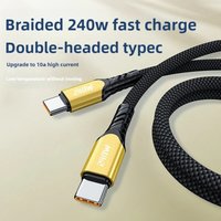 240W USB C to Type C Quick Charging Cable For iPhone Samsung Xiaomi Huawei 0.25m/1m/1.5m/2m Mobile Phone Fast Charging Data Line