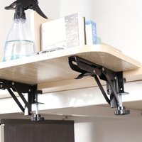 2Pcs/set Foldable Desktop Extension Supports, Punch-free Space-Saving Expansion Board Stand, Keyboard Shelf Platform Bracket