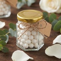 3/5pcs 45ml Mini Hexagonal Jars With Lids For Wedding Gifts Party Favors Jam Honey Spice Storage Clear Bulk Containers