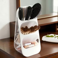 Desktop cosmetic storage box, for storing makeup brushes, large-capacity countertop storage rack