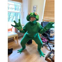 Adult Frog Costume Full Set Jumpsuit Halloween Animal Cosplay Party Fancy Dress Up Halloween Carnival Party Cosplay Outfit