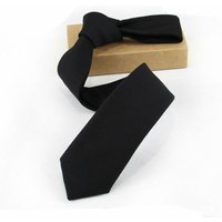 Black Simple Clip on Tie Security Tie Doorman Steward Matte Black Funeral Ties Men Women Students Neck Ties Fake Collar1/5/10/20