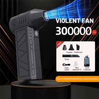 Mini Turbo Jet Fan Electric Air Duster 130000RPM Adjustable Wind Speed Rechargeable Violent Blower with Light With Vacuum Kit
