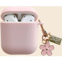 Case For AirPods Pro3/Pro2 Earphone Soft Pink Simple Flower Silicone Wireless Earphone Cover For Airpods 1/2/3/4 Protective Case