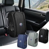For Alfa Romeo Giulia Stelvio Giulietta Tonale Mito 157 149 Car Logo Shoes Storage Bag Organizer Stowing Tool Auto Accessories
