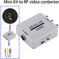 Mini RCA AV CVSB to RF Video Adapter Converter HD Video Converter Box 67.25/61.25MHz AV To RF Scaler TV Switcher