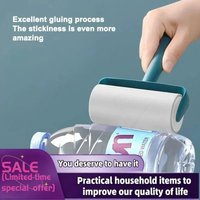 Cleaning Brush New Tearable Roll Paper Sticky Roller Brush Plush Razor Household Cleaning Tool Pet Hair Remover Clothes