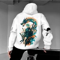 ONE PIECE Anime Hand-painted Printed Hoodie 2025 Spring/Autumn Unisex Hip Hop Casual Loose Parent Child Pure Cotton Sweater Top