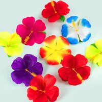 12/24pcs Hibiscus flowers Hawaii party Decorations Artificial flowers Fake Flowers Summer Wedding Birthday Party Home Room Decor