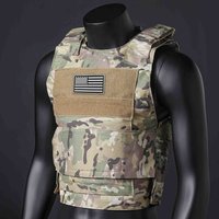 (Gift of American Flag) Quick Detachment Training Outdoor Vest Wilderness Adventure Equipment Training Clothes Black Eagle Vest