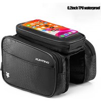 Xunting Bicycle Bag Phone Bag Waterproof Mountain Bike Front Top Tube Bag Cycling Touch Screen Phone Holder Pannier MTB Road Bik
