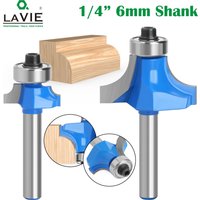 LAVIE 1pc 6mm 1/4 Shank Small Corner Round Router Bit For Wood Edging Woodworking Mill Classical Cutter Bit For Wood MC01035