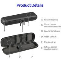 1PC Black EVA Hard Shell Protective Case for Stylus & Pencil – Storage Box/Bag for Ballpoint Pens, Styluses, and More