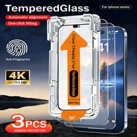 NNBILI 3Pcs Oleophobic Coating Dust Free Easy Installation Screen Protector For iPhone 14 11 13 12 15 16 17Pro Max 17e 16e Glass