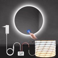 Dresssing Table Makeup Mirror LED Light Strip COB 24V CCT 2700K To 6500K Dimmable Touch Switch Bathroom Vanity Mirror Backlight