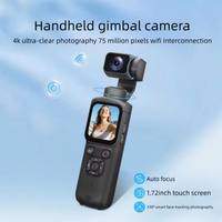 Svnouh HJD-05 4K Action Camera 330° Face Tracking Gimbal Stabilizer 75MP Pixels WiFi Function Pocket Gimbal Camera for Vlog