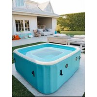 Factory Price PVC Inflatable Rectangle Drop Stitch Hot Tub Pool with Seats for Spa and Swim