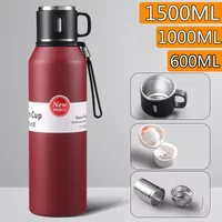 1500ml Coffee Thermos Bottle Keep Hot Cold Big Stainless Steel Thermal Vacuum Flasks Water Bottle Tea Coffee Kettle 1000ml