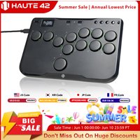 Haute42 Arcade Joystick Mini Hitbox Leverless Arcade Controller For PC/PS4/PS5/Switch Leverless Arcade Stick Hitbox Fighting