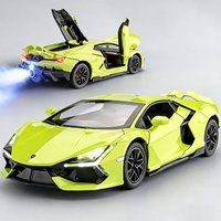 1:24 Spray Revuelto Tourbillon Model Toy Supercars Alloy Diecast Sound Light Doors Opened Pull Back Children Interactive Toys