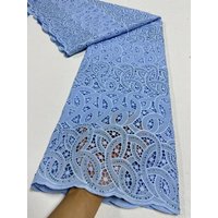 Nigerian Tulle Lace Fabric for Sewing, Wedding Dress, Chiffon Party Guipure, High Quality, Cotton, 5Yard, 2024, JL406