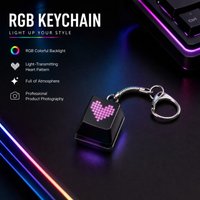 Mechanical Keyboard RGB Keychain Colorful Tester Fingertip Leisure And Entertainment Keychain For Men,Office Rtress Relief Toy