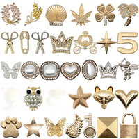 1PCS Star Metal Shoe Charms for Women,Botanical Flower Heart Pins for Shoes Decoration ,Butterfly Owl Shoe Buckle Accessories