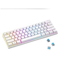 Wired Mechanical keyboard gaming 60 clavier blanc key board office all white tastiera meccanica teclado blanco gamer teclados