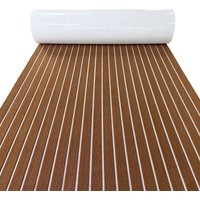 240*60cm EVA Foam Brown Imitation Teak Boat Floor Yacht Deck Anti Slip Pad Fishing RV Sheet Strong Glue Backing