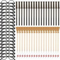 Wizard Wand Party Favors for Kids Wand Pencils Witch Broom Pencils, Lightning Tattoos, Glasses Halloween Cosplay Accessories