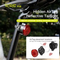 Rrskit Bike Hidden Positioning Anti-theft Reflective Taillight Bracket For Apple Airtag MTB Road Bike Seat Tube/Cushion Bracket