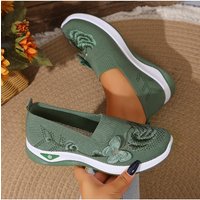 Women's Lightweight Durable Knit Sneakers Microfiber Breathable Spring Summer Outdoor Daily Commute Casual Walking Shoes