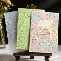 Fresh White Lily Embossed Board Half Ring Flower Cluster Pattern Handmade Account Card Three Dimensional Embossing Tool Mold