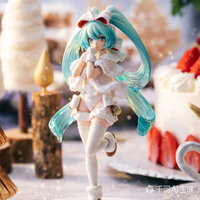 17CM Anime Hatsune Miku Figure - Sweet Sweets Christmas Cake Theme White Skirt Dress-Up PVC Model Toy Doll Action Figure