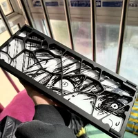 Holy60 Hollow Keyboard Case Backplate Customized Aluminum Shell GH60 Wooting60HE Hollow Keyboard Case Uniform Light Plate