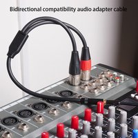 Jack 3.5 to XLR Adapter Audio Cable Stereo TRS To Dual XLR Female Transforming Cord Dual XLR Male Audio Microphone Adapter Cable
