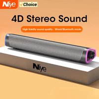 Niye Bluetooth Computer Speaker Bar with Subwoofer Stereo Sound USB Wired for PC Laptop MacBook Desktop Audio