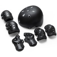 AliExpress NONE 7PCS Kids Bike Helmet Set Skateboard Knee Pads, Adjustable for Girls Kids 3-10 Helmet Elbow Pads Wrist Guards for Sport Cycling