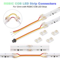 3Pin 12mm Connector for RGBIC Addressable LED Strip Solderless Fast LED Connector Support 90° Right Angle Connection