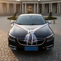 Wedding Car Decoration Set Realistic Faux Flowers Wedding Car Decoration Kit Vehicle Accessory Easy Installation Romantic Design