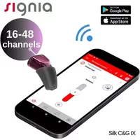 Rechargeable Signia Digital Hearing Aids Silk C&G IX 85dB Computer Programmable IP68 Waterproof for Moderate Hearing Loss