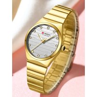 CURREN Luxury Stainless Steel Watches Female Classic Round Dial Quartz Watch Women Business Wristwatches Wrist with Box