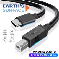 USB Type C to USB B 2.0 Printer Cable High Speed Cable for HP Canon Brother Epson Dell Printer Fax Machine Scanner Type C Cables