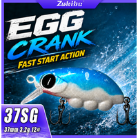ZUKIBO NEW Egg Crank Micro Crankbait Hard Fishing Lure Fast Start Action BFS Creek Stream Trout Bass Panfish Culter Lure