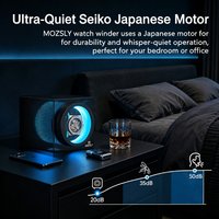 Remontoir de montre de luxe Mozsly, acrylique, LED et moteur japonais, 12 tours par jour, arrêt automatique, pour vitrine, convient à Rolex Omega